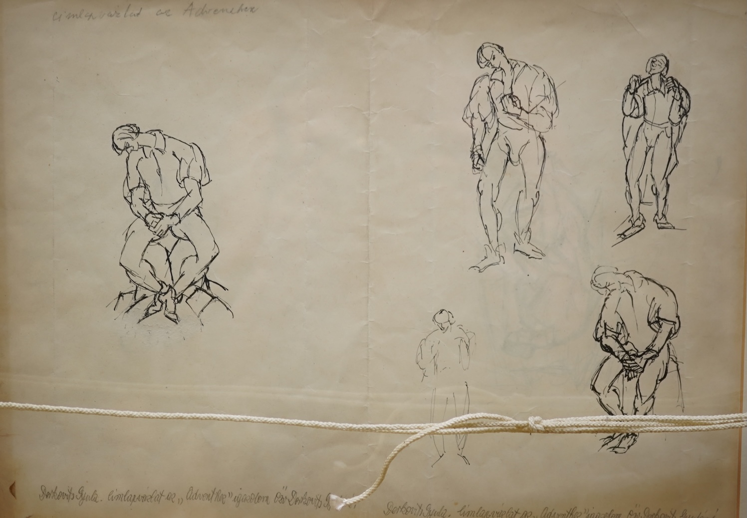 Gyula Derkovits, Hungarian (1894-1934), Figural sketches